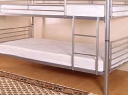 Simply Bedroom - LonBun Children London 3 ft metal bunk bed - Easily converts into two single beds.