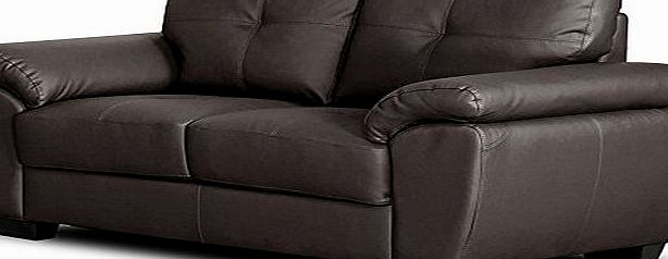 Simply StylisH Sofas Bradwell Brown Leather Sofa Range 3 and 2 Seater Sofas (All combinations available) ... (2 Seater)