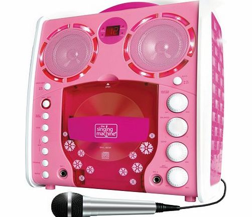 Singing Machine SML-383 Portable CD-G Karaoke Player and 3 CDGs Party Pack - Pink