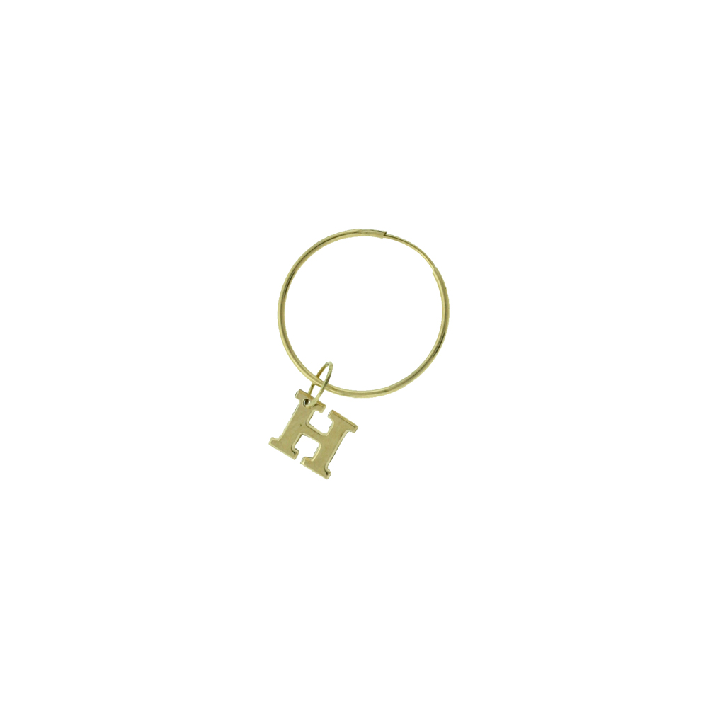 Hoop Earring- Letter-H