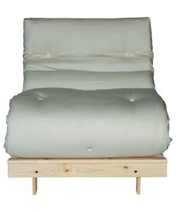 Pine Futon Sofa Bed with Mattress - Natural