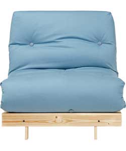 Single Pine Futon Sofa Bed with Mattress - Pale