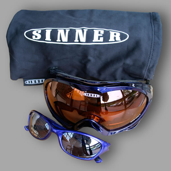 Sinner Ski Goggles and Sunglasses (blue)