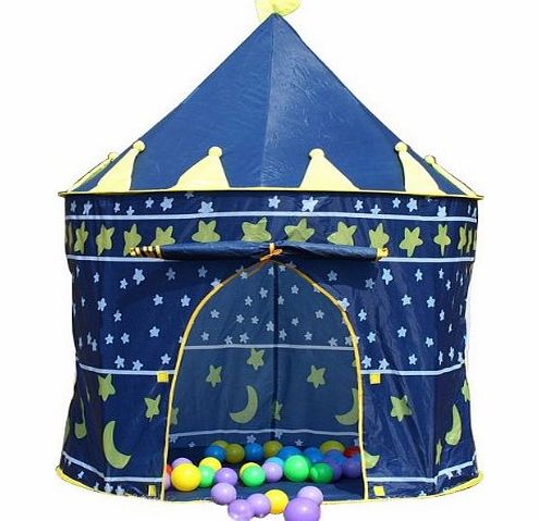 Prince or princess summer Palace Castle Children kids Play Tent house indoor or outdoor garden toy wendy house playhouse beach sun tent boys girls (Blue Prince)