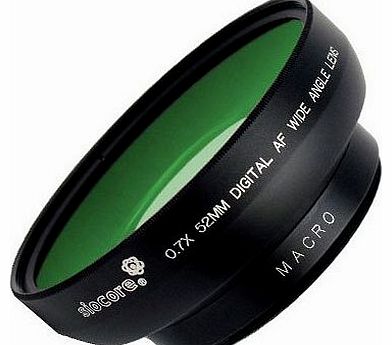 SIOCORE 0.7x WIDE ANGLE Converter with MACRO LENS , applicable to PANASONIC LUMIX G Lens with 46mm or 52mm filter thread (respectively Micro Four Thirds System Camera lens)