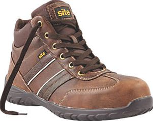 Site, 1228[^]32569 Grit Safety Boots Brown Size 12 32569
