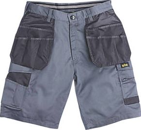 Site, 1228[^]6388F Hound Multi-Pocket Shorts Grey / Black 30``