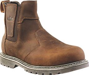 Site, 1228[^]3770D Mudguard Dealer Safety Boots Brown Size 9