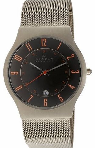 Skagen Mens Watch 233XLTTMO with Grey Stainless Steel Bracelet and Grey Dial