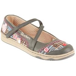 Skechers Female Ske905 Leather/Textile Upper Textile Lining Casual in Grey