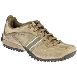 Skechers Male 703 Leather/Textile Upper Leather Lining Fashion Trainers in Khaki, Tan