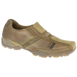 Male Descent Leather/Textile Upper Textile Lining Fashion Trainers in Camel