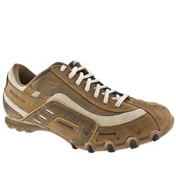 Skechers Male Ers Bikers Primo Leather Upper Lace Up Shoes in Brown
