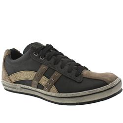 Skechers Male Merric Briano Leather Upper Fashion Trainers in Black and Brown