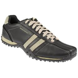 Male SKE11FORWARD Leather/Textile Upper Textile Lining Lace Up in Black, White