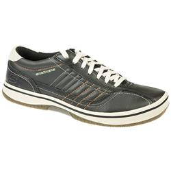 Skechers Male SKE11PIERS Leather/Other Upper Textile Lining Fashion Trainers in Black, White