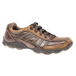 Skechers Male SKE1604 Leather / Other Upper Textile Lining Comfort Large Sizes in Brown