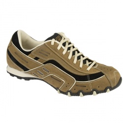 Skechers Male SSSKE505 Leather Upper Textile Lining Fashion Trainers in Brown Multi