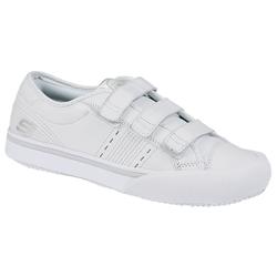 Skechers Male Strand Leather/Textile Upper Textile Lining Back To School in White