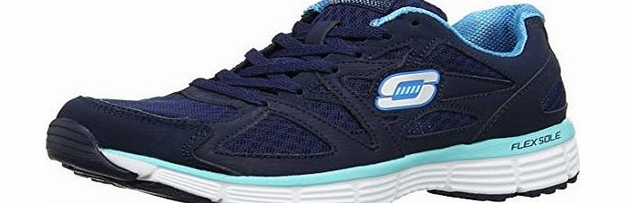 Skechers USA Womens Agility Free Time Low-Top Trainers 11870 Navy/Turquoise 8 UK, 41 EU
