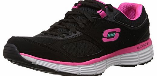 USA Womens Agility Perfect Fit Low-Top Trainers 11903 Black/Hot Pink 7 UK, 40 EU
