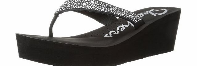 Skechers Womens Tropicanas Thong Sandals Black Noir (Blk) 8 (41 EU)