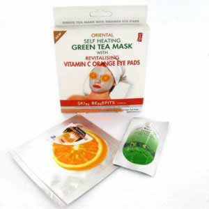 Skin Benefits Self Heating Green Tea Mask with Orange 5g