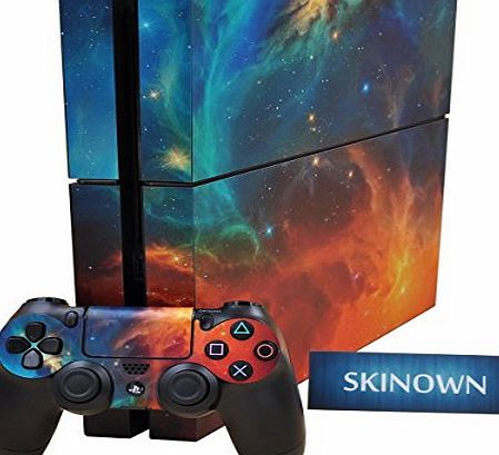 SKINOWN PS4 Skins Cosmic Nebular Sticker Vinly Decal Cover for Sony PS4 PlayStation 4 Console and Controller
