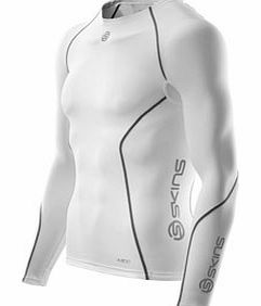 Skins A200 Series Compression LS Top White