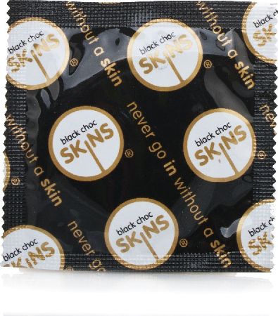 Skins, 2102[^]0139302 Black Chocolate Condom - 50 Pack