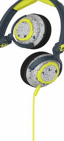 Skullcandy Lowrider On-Ear Audio Headphones with Microphone - Dark Grey/Light Grey/Hot Lime