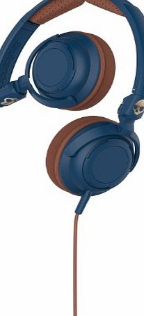 Skullcandy Lowrider On-Ear Audio Headphones with Microphone - Navy/Brown/Copper
