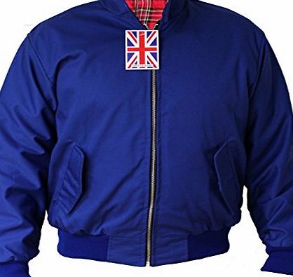 SKYTEX UK Harrington Jacket by SKYTEXUK Classic/Retro/Mod/Scooter, 8 colours, sizes S - 5XL (2XL, Royal Blue)