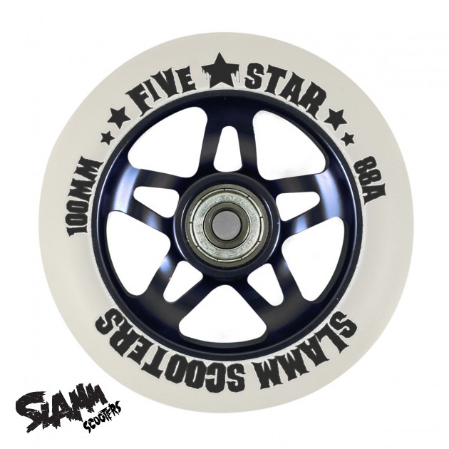 Five Star Scooter Wheel - White/Black
