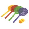 Set of four rackets and two foam balls