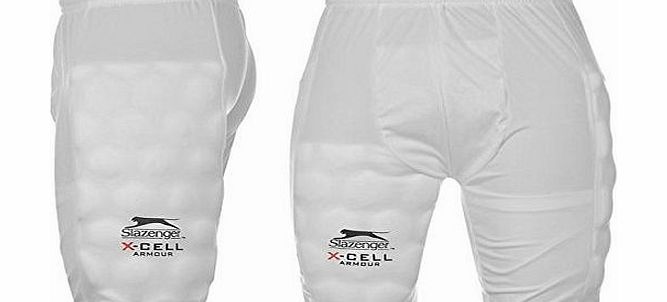 Slazenger Unisex X Cell Pad Guard Shorts Bottoms Pants Cricket Equipment New White Youths