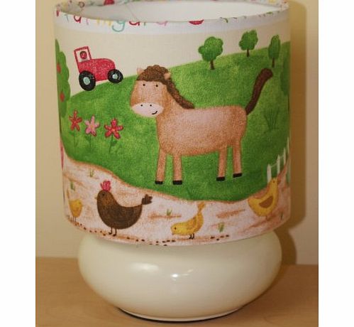 SleeptightKids Bright Farmyard Lamp - Childrens Bedside Table Lamp - 20cm