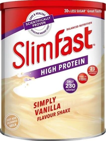 Slim Fast, 2102[^]0106210 Slimfast Powder Tin Vanilla 12 Servings