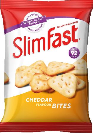 Slim Fast, 2102[^]0106339 Slimfast Snack Bag Cheddar Bites - 12 Pack