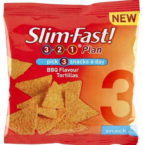 Slim Fast Snack Bag BBQ Tortillas - 22g, Pack of 12
