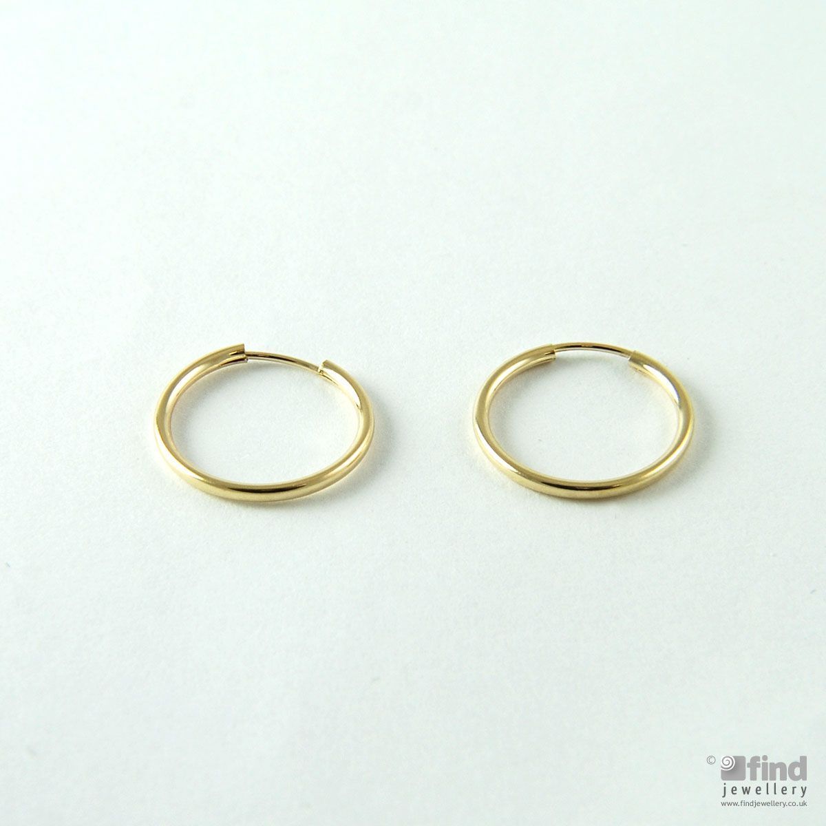 9ct Gold Sleeper Hoop Earrings