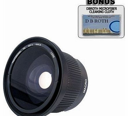 .42x HD Super Wide Angle Panoramic Macro Fisheye Lens For The Nikon D3100, D7000 Digital SLR Camera Which Have Any Of These (18-135mm, 18-105mm, 18-70mm, 16-85mm, 35mm) Nikon Lenses
