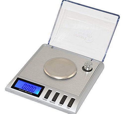 Smart Weigh GEM20 High Precision Digital Milligram Scale 20 x 0.001g Ideal for Weighing Gems, Jewelry and other Precious Objects - Silver