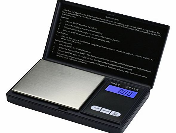 SWS600 Elite Pocket Sized Digital Scale - Black