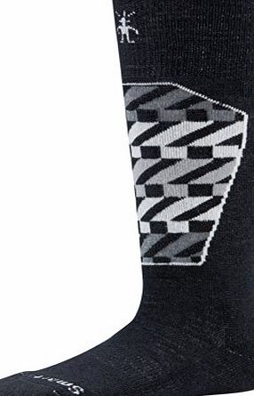 Smartwool Boys Ski Racer Sock - Black/White, Medium (11-13.5)