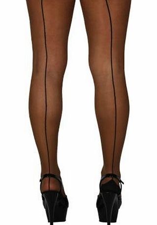Smiffys 1940s Tights with back seam 40s Natural tights with seam