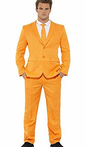 Smiffys Mens Orange Stand Out Suit Size Medium - Chest 38in to 40in