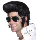 Smiffys The King 70s Dressing up Specs Gold Colour Elvis Lookalike Fancy Dress