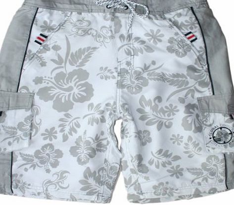 Smith and Jones Smith amp; Jones Mens Board Swim Shorts, white large