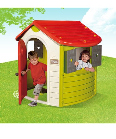 Smoby Toys Red Roofed Jura Lodge House Kids Playhouse